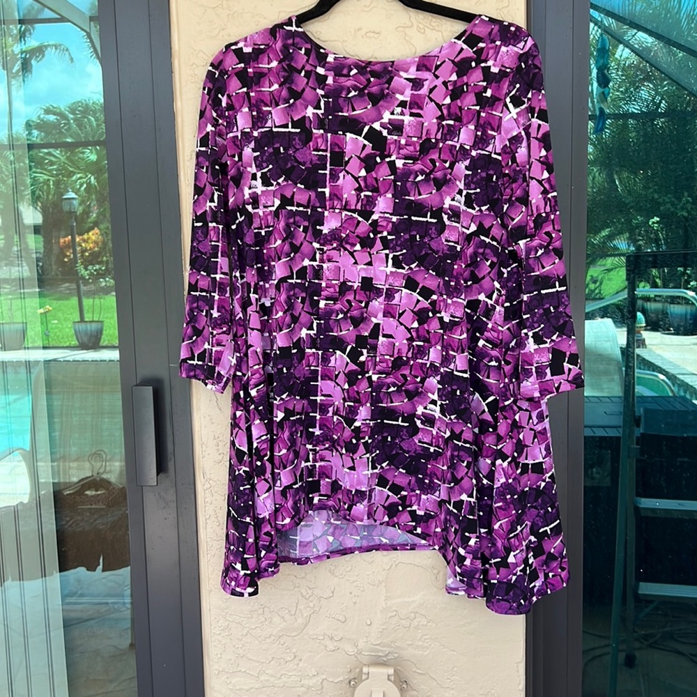 Dynamite, Alfani Dress/Shirt, Terrific Pattern Of Purples